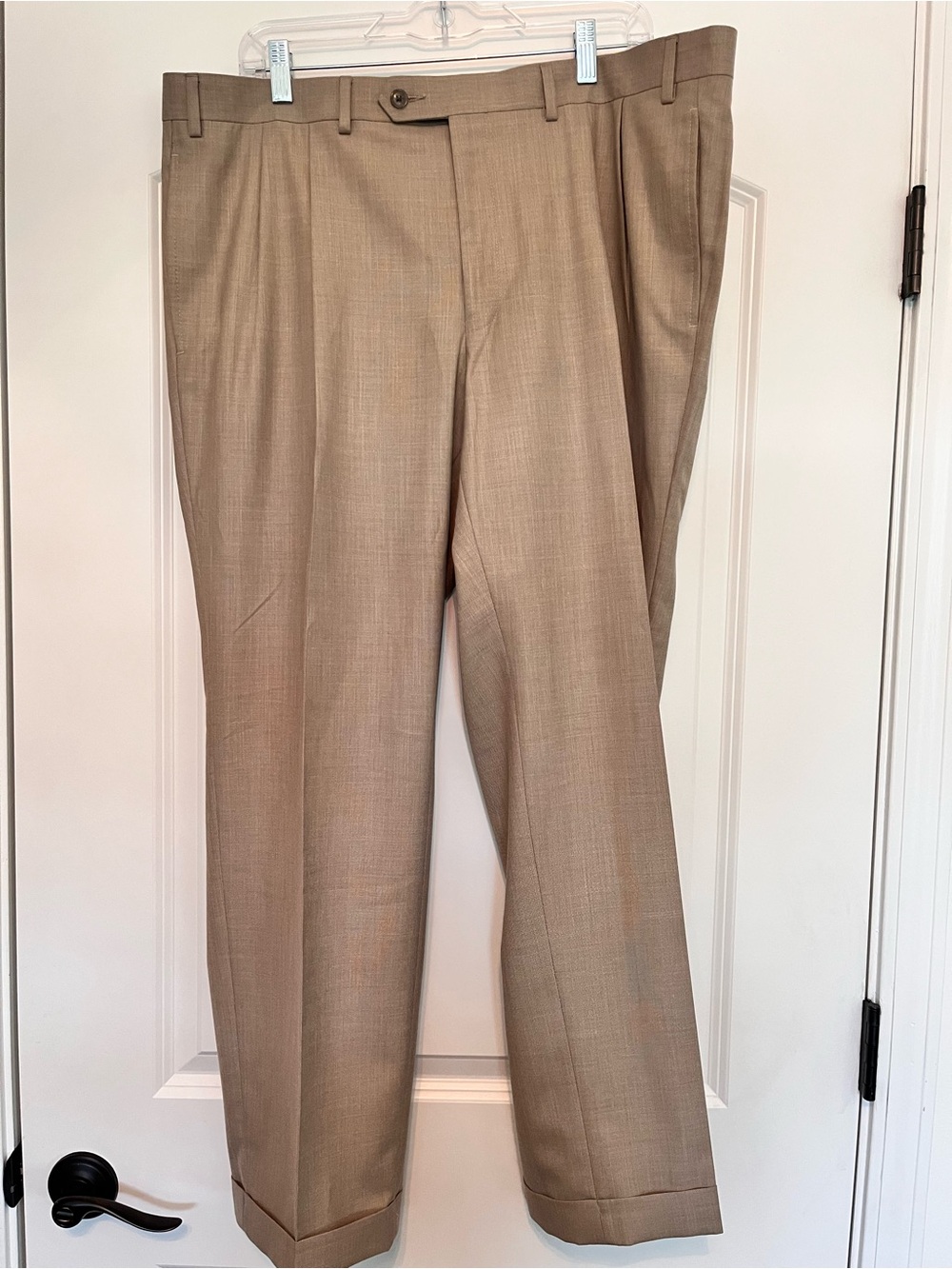 NWT Lauren Ralph Lauren Men's 40x30 Tan Pleated Dress Pants Career Office Preppy